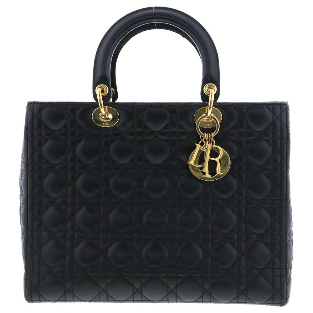 Christian Dior Lady Cannage Handbag Black